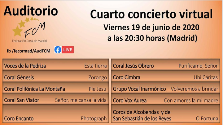 Cuarto Concierto Virtual - Federación Coral de Madrid